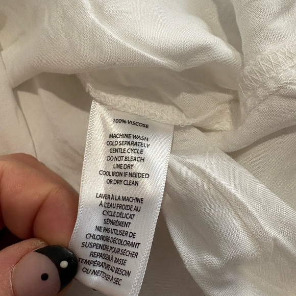 Beach Lunch Lounge crisp white tank button down collared size large lightweight - Picture 7 of 10